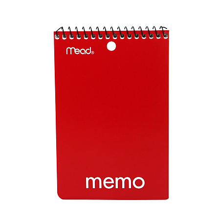 Mead Top Bound Spiral Memo Book [College Ruled]