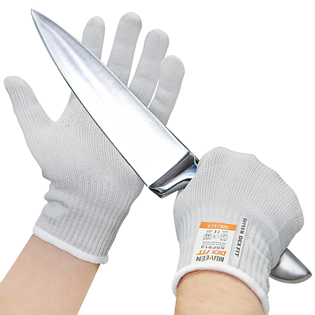 Muveen Steel Fiber Cut Resistant Gloves, Food Grade [DEX FIT SSF913]