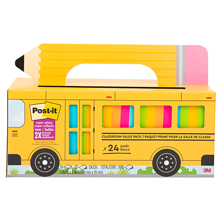 Post-it School Bus Gift Set [Super Sticky Notes]