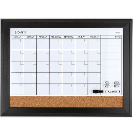 Quartet  79275 Magnetic Dry-Erase Calendar & Corkboard