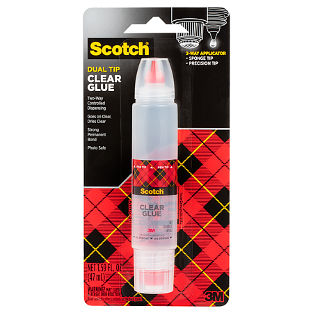 Scotch Dual Tip Clear Glue [Photo Safe]