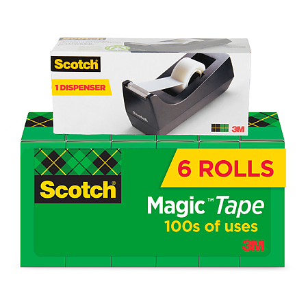 Scotch Magic Tape with Desktop Dispenser [Invisible Matte Finish]