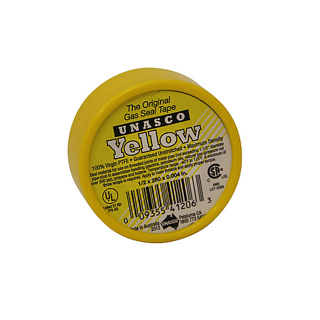 Unasco Yellow Gas Seal Thread Seal Tape (SKU ATY0)