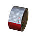 FindTape DOT-GB Glass Bead Reflective Conspicuity Tape, 2 in. x 15 ft., 11 Red/7 White