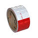 FindTape DOT-MS Microprismatic Sealed Reflective Conspicuity Tape, 2 in. x 15 ft., 11 Red/7 White
