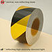 JVCC REF-S Engineering Grade Striped Reflective Tape (3 x 50 black/yellow)