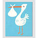 Lisa Jones Studio Lithograph Print Card: Blue Stork