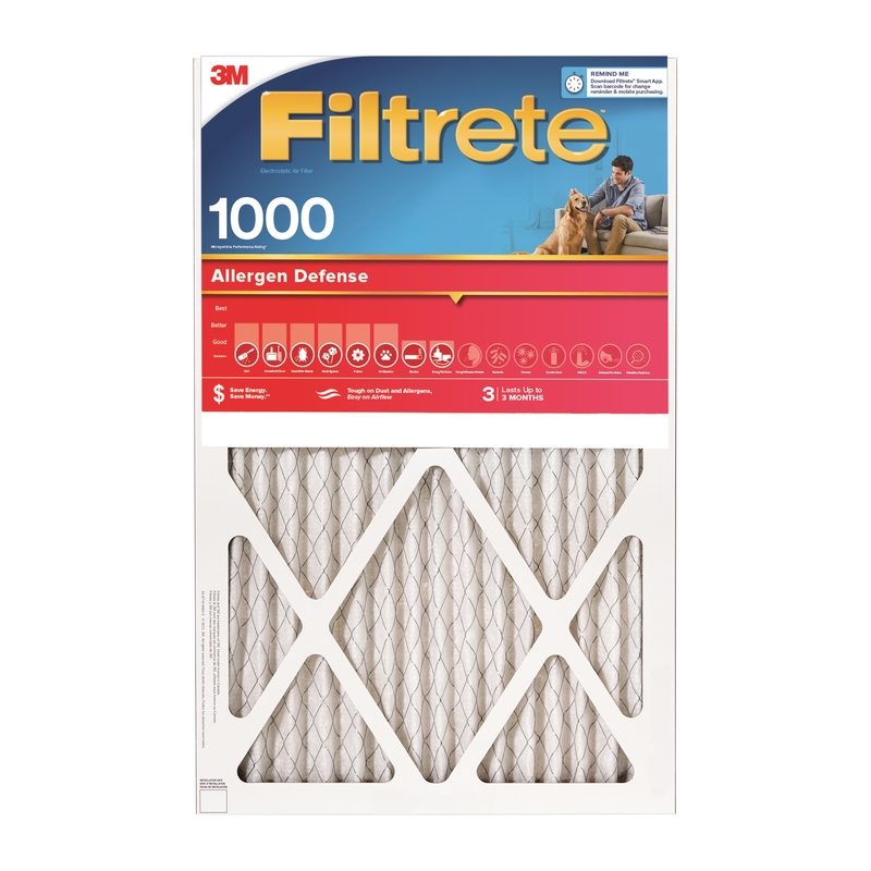 3M 1000 MPR Filtrete Allergen Defense Air Filter