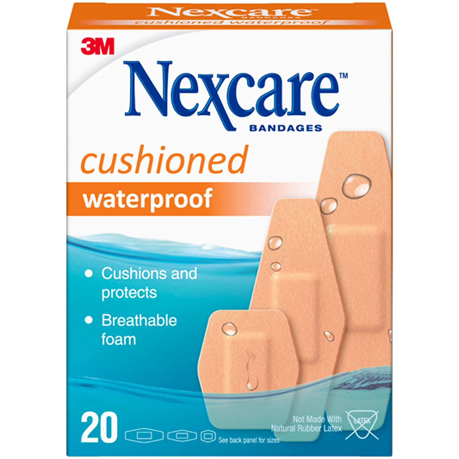 3M CB Nexcare Cushioned Waterproof Bandages &amp; Pads
