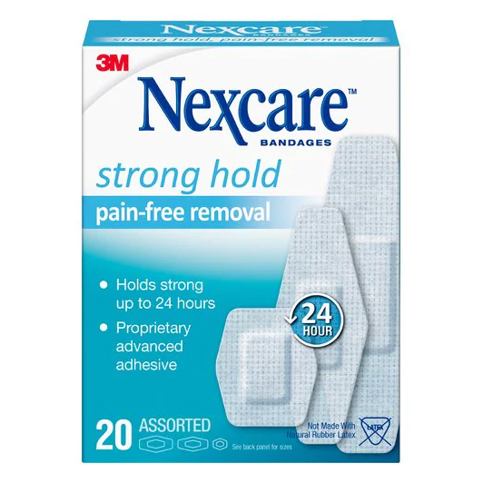 Nexcare Strong Hold Pain-Free Removal Bandages &amp; Pads