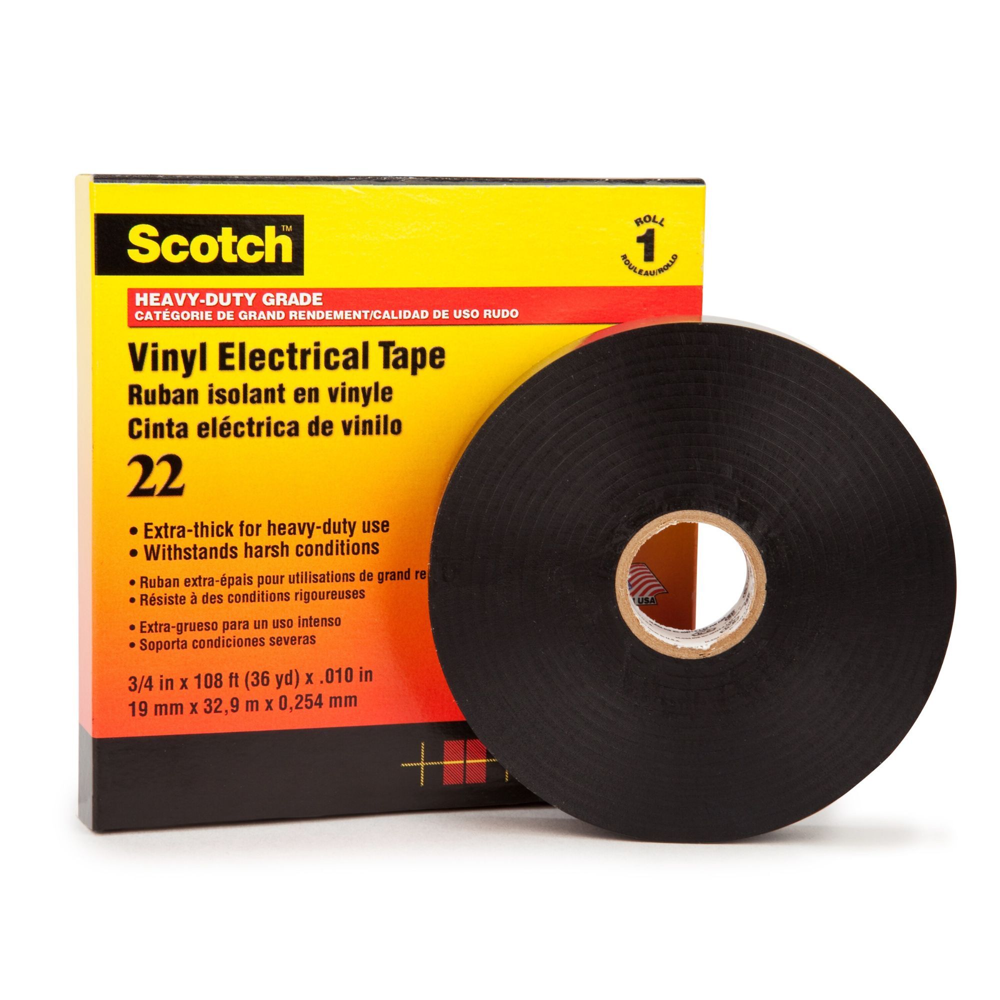 Scotch Heavy-Duty Grade Extra Thick Electrical Tape (22)