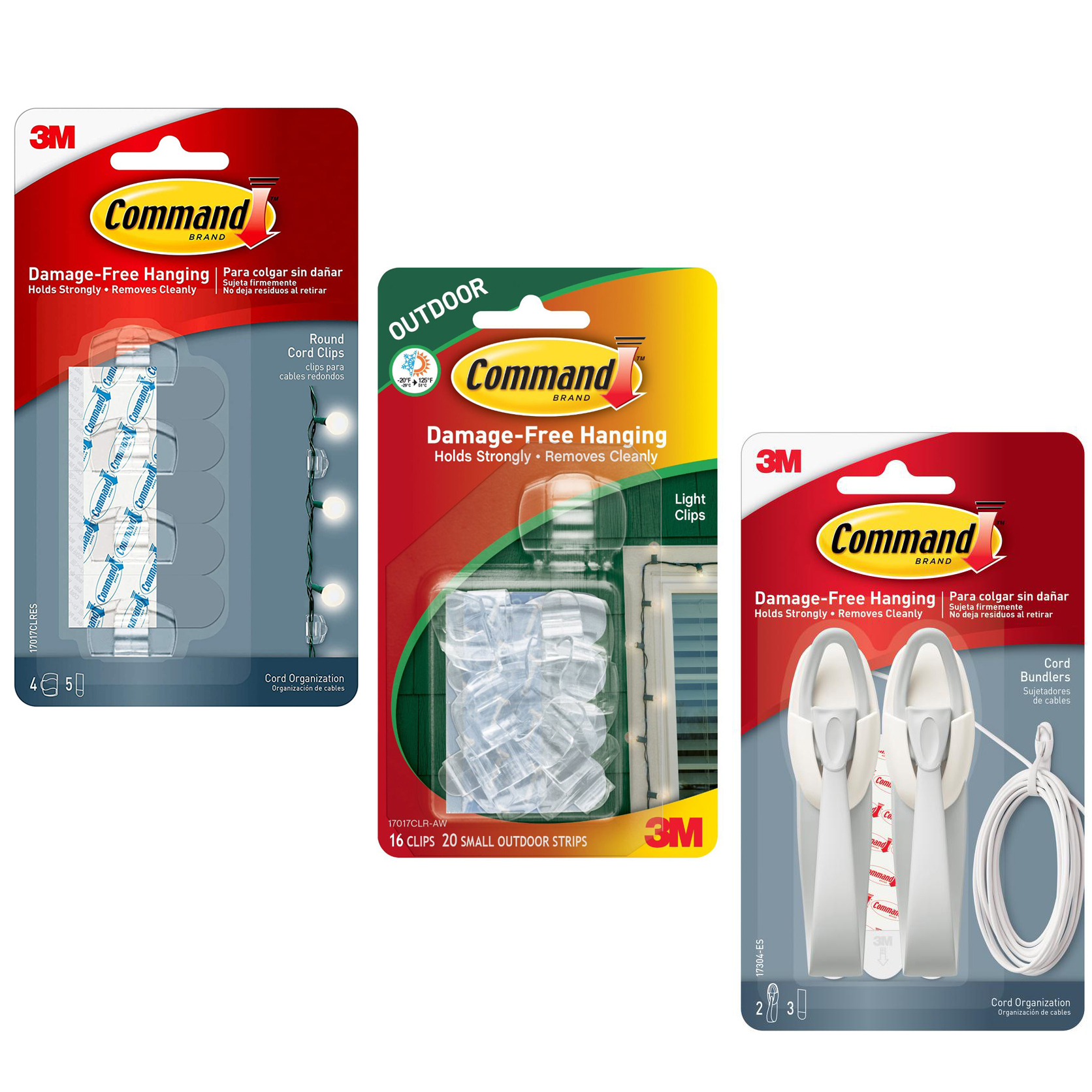 3M CMD-CL Command Cord Clips &amp; Bundlers [Removable]