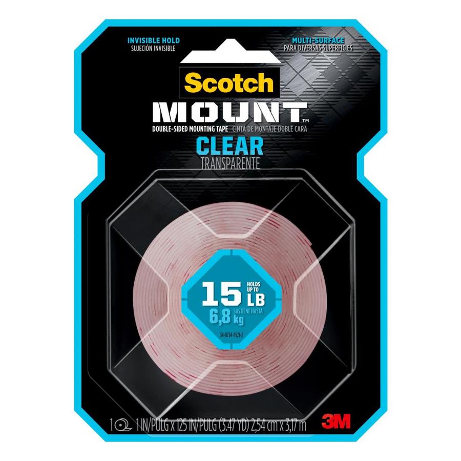 Scotch-Mount Double-Sided Clear Mounting Tape, Strips &amp; Squares