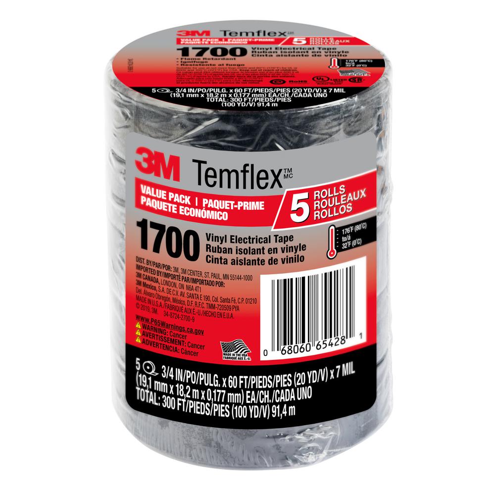 3M Temflex 1700 / 1700C General-Purpose Vinyl Electrical Tape