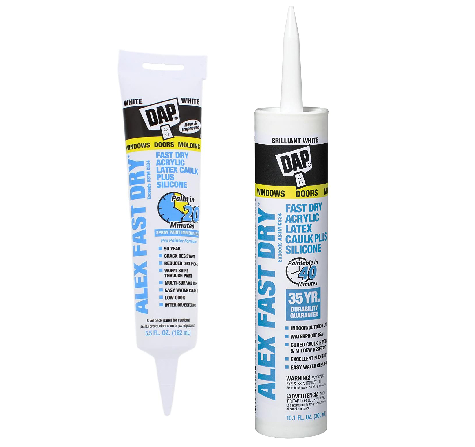 DAP ALEX FAST DRY Acrylic Latex Caulk Plus Silicone