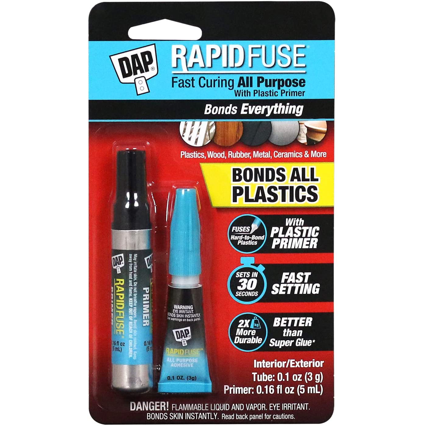DAP RAPIDFUSE KIT Plastic Primer Adhesive Kit