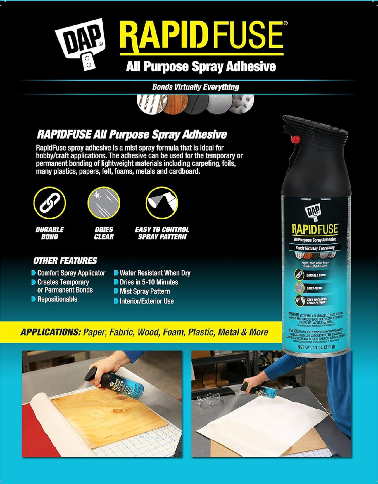 DAP RapidFuse All-Purpose Spray Adhesive