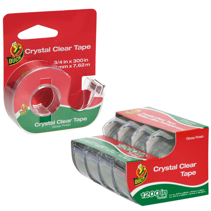 Duck Brand Crystal Clear Gloss-Finish Tape