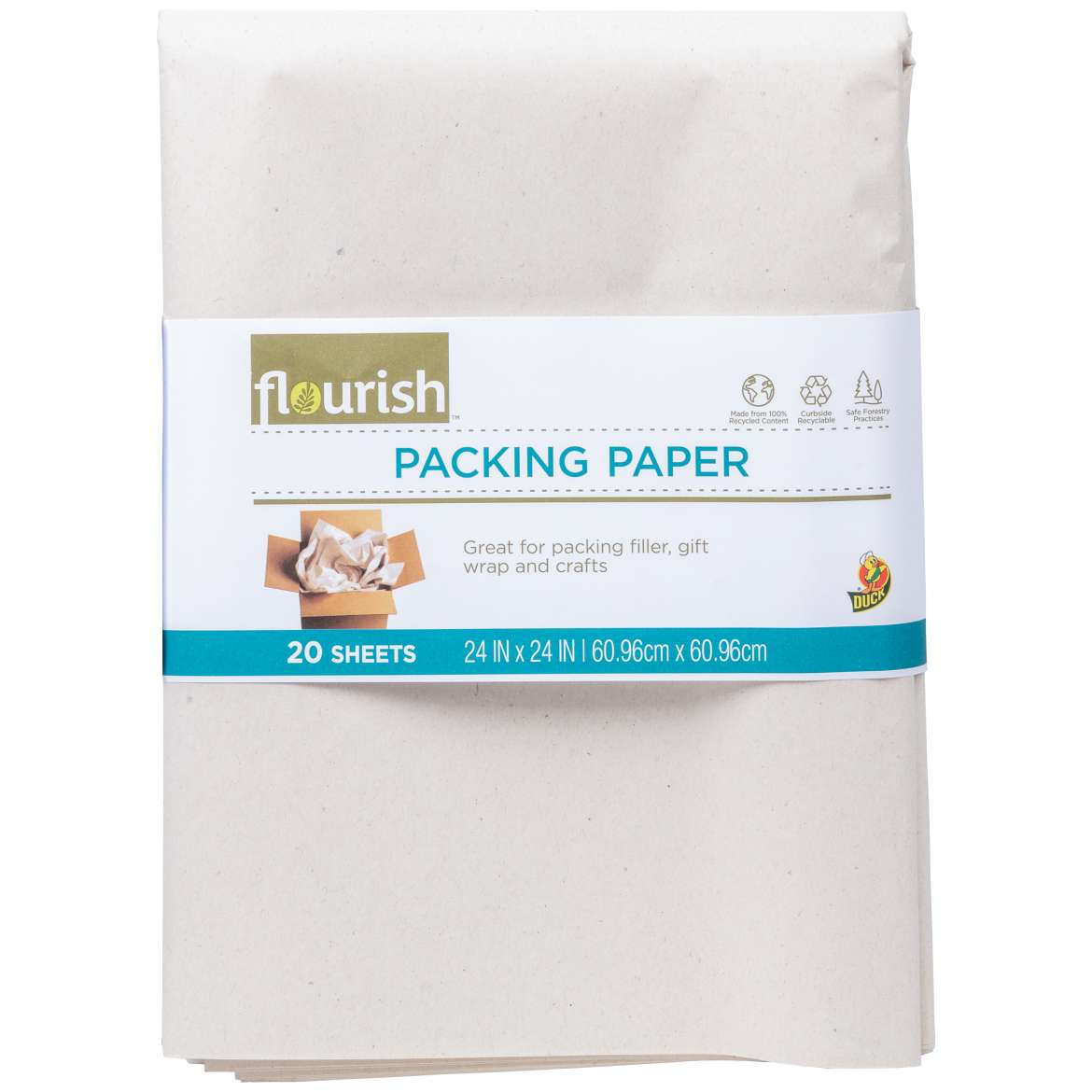 Duck Brand FPP Flourish Recycled Packing Paper