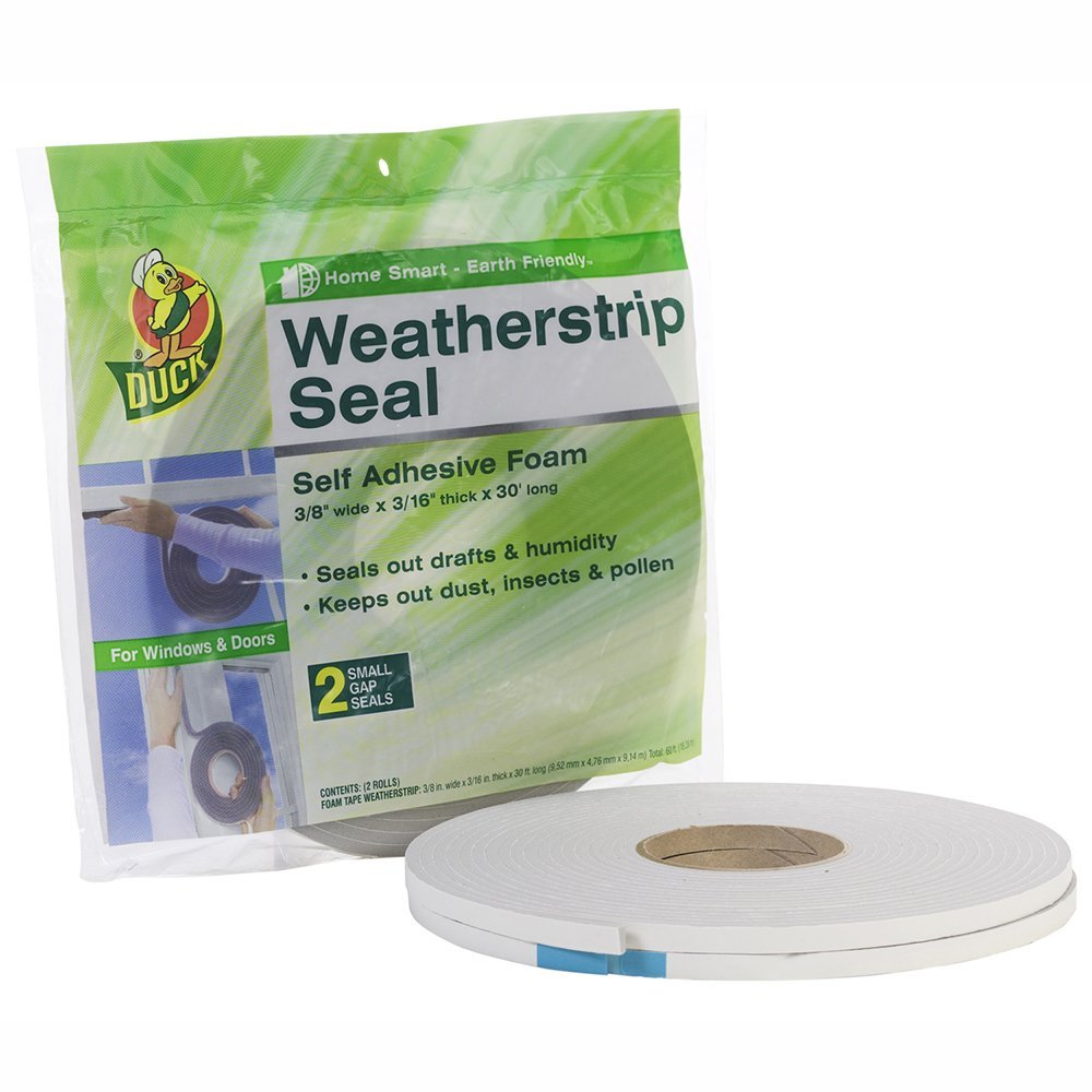 Duck Brand PVC Foam Weatherstrip Seal [Single-Sided, Closed Cell]