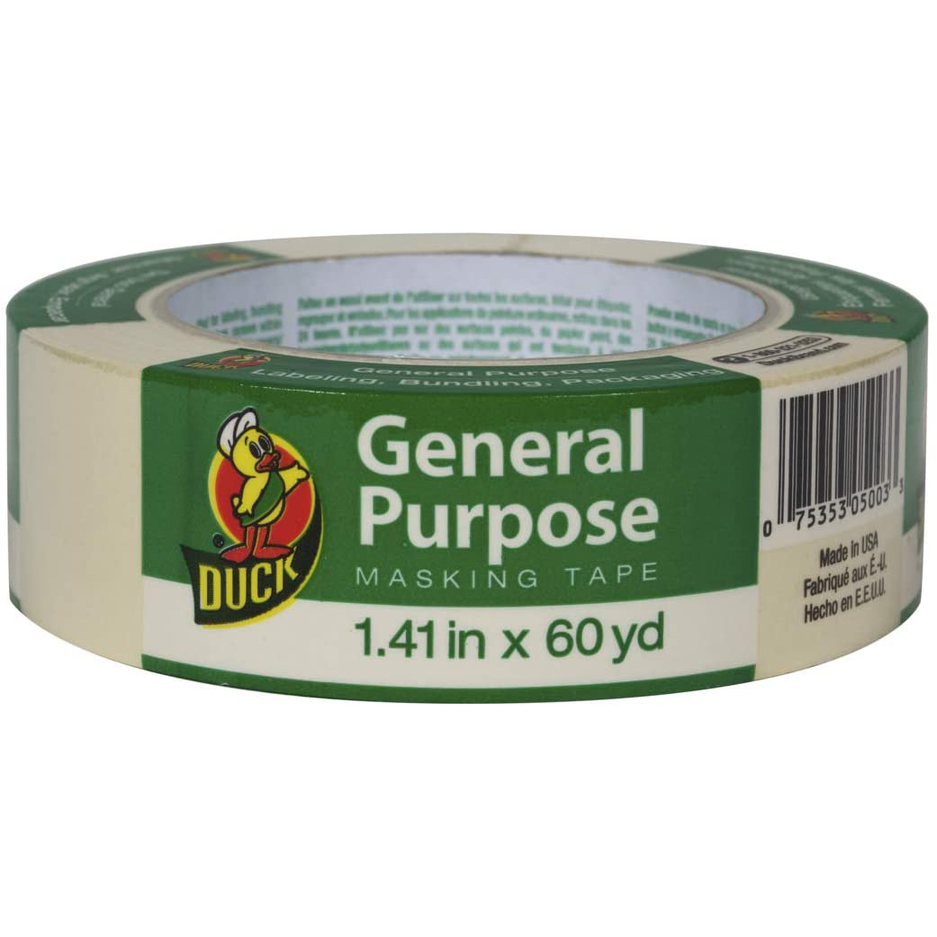Duck Brand General Purpose Masking Tape x 60 yd. 1.88 in Beige 2-Pack 