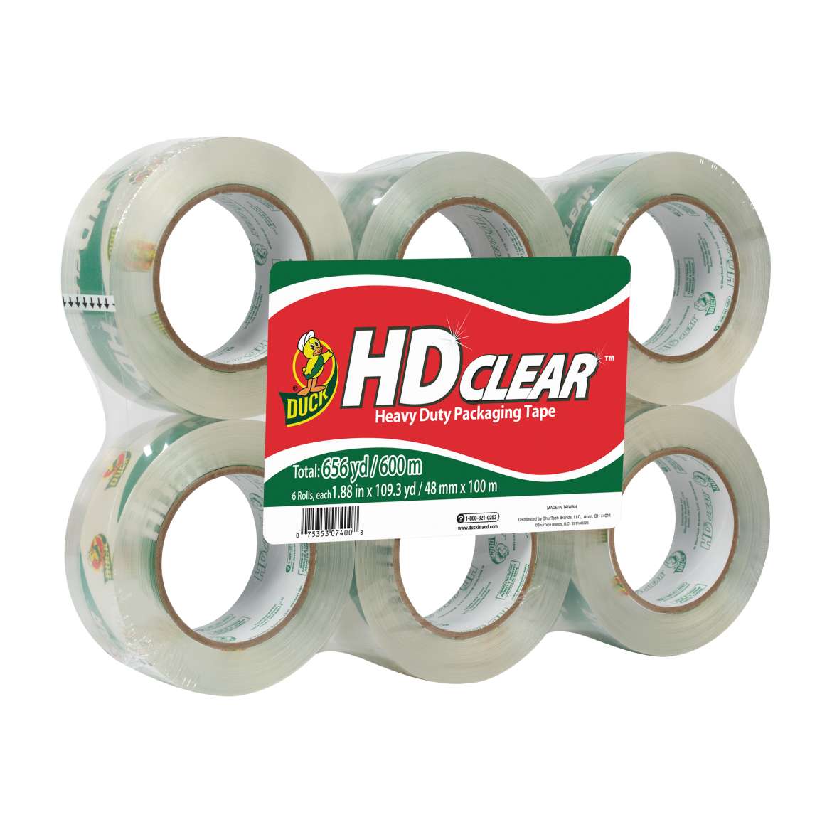 Duck Brand HD Clear Packaging Tape [Clear to the Core]