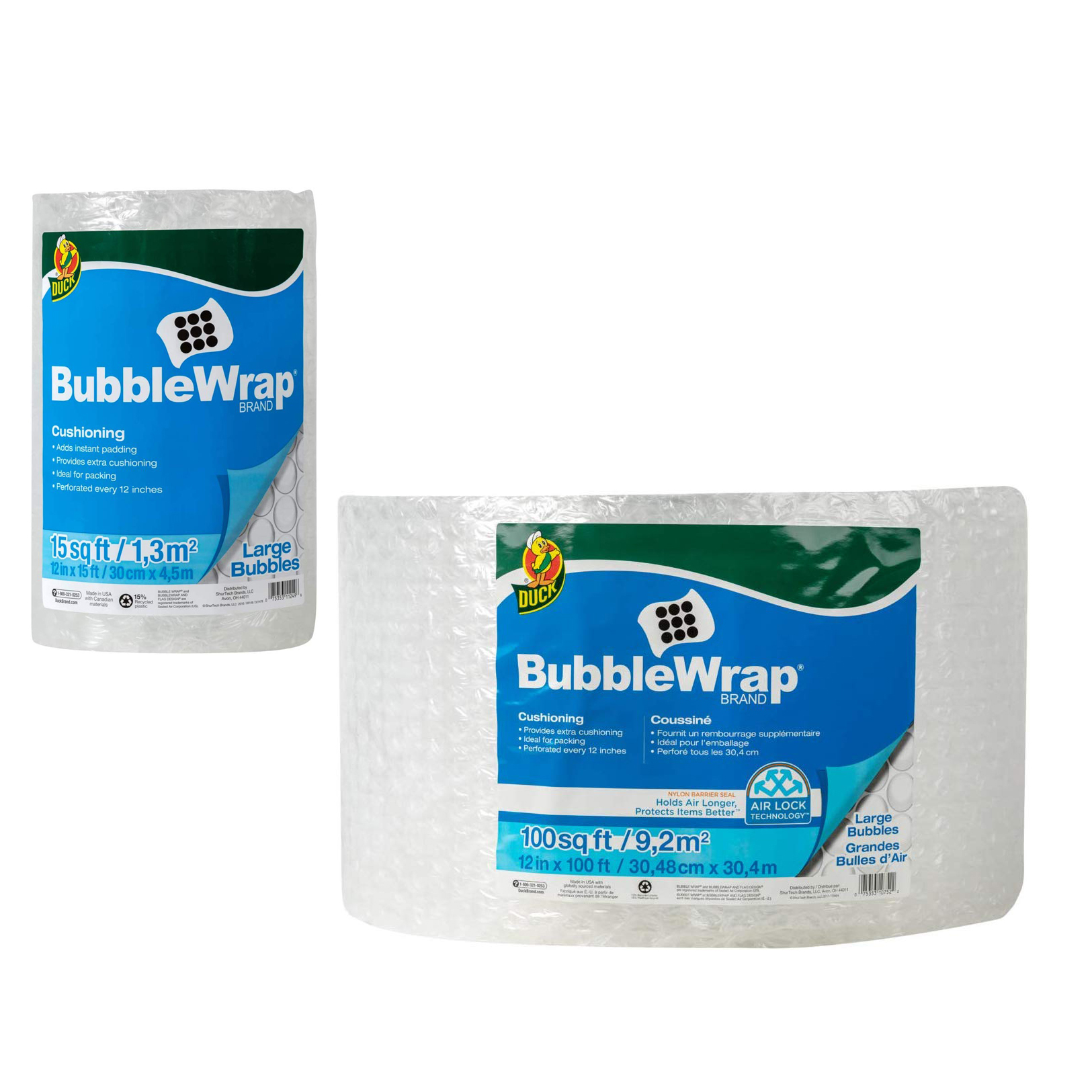 Duck Brand BWL Large Bubble Wrap Cushioning [5/16 inch bubbles]