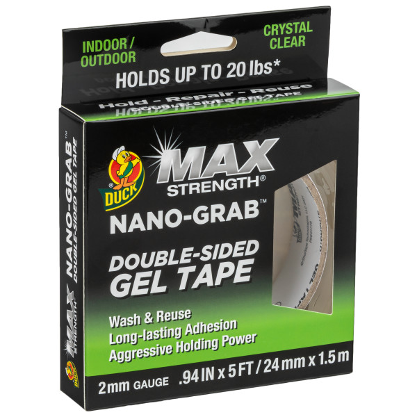 Duck Brand Max Strength Nano-Grab Double-Sided Gel Tape