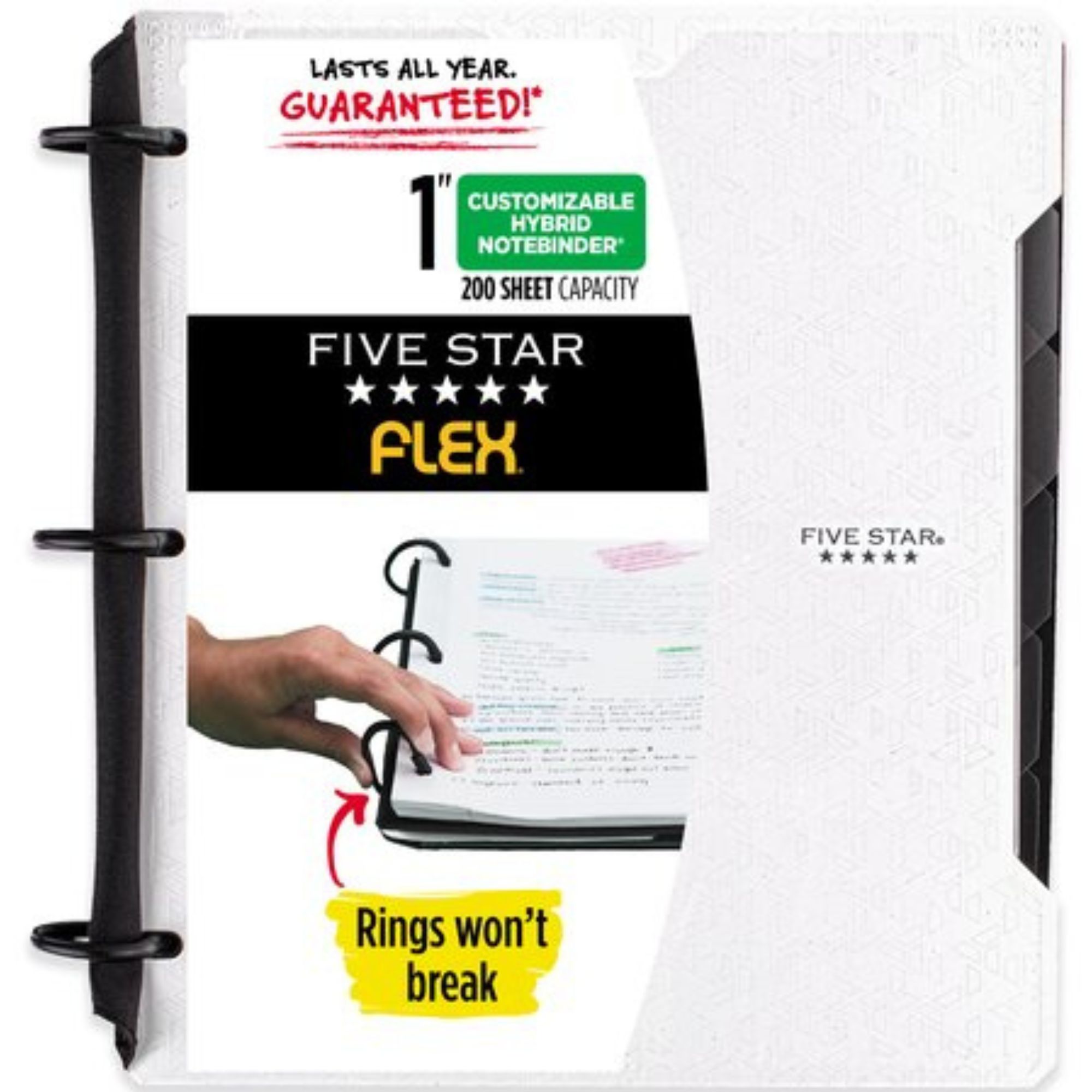Five Star Flex 1&quot; Customizable Hybrid NoteBinder