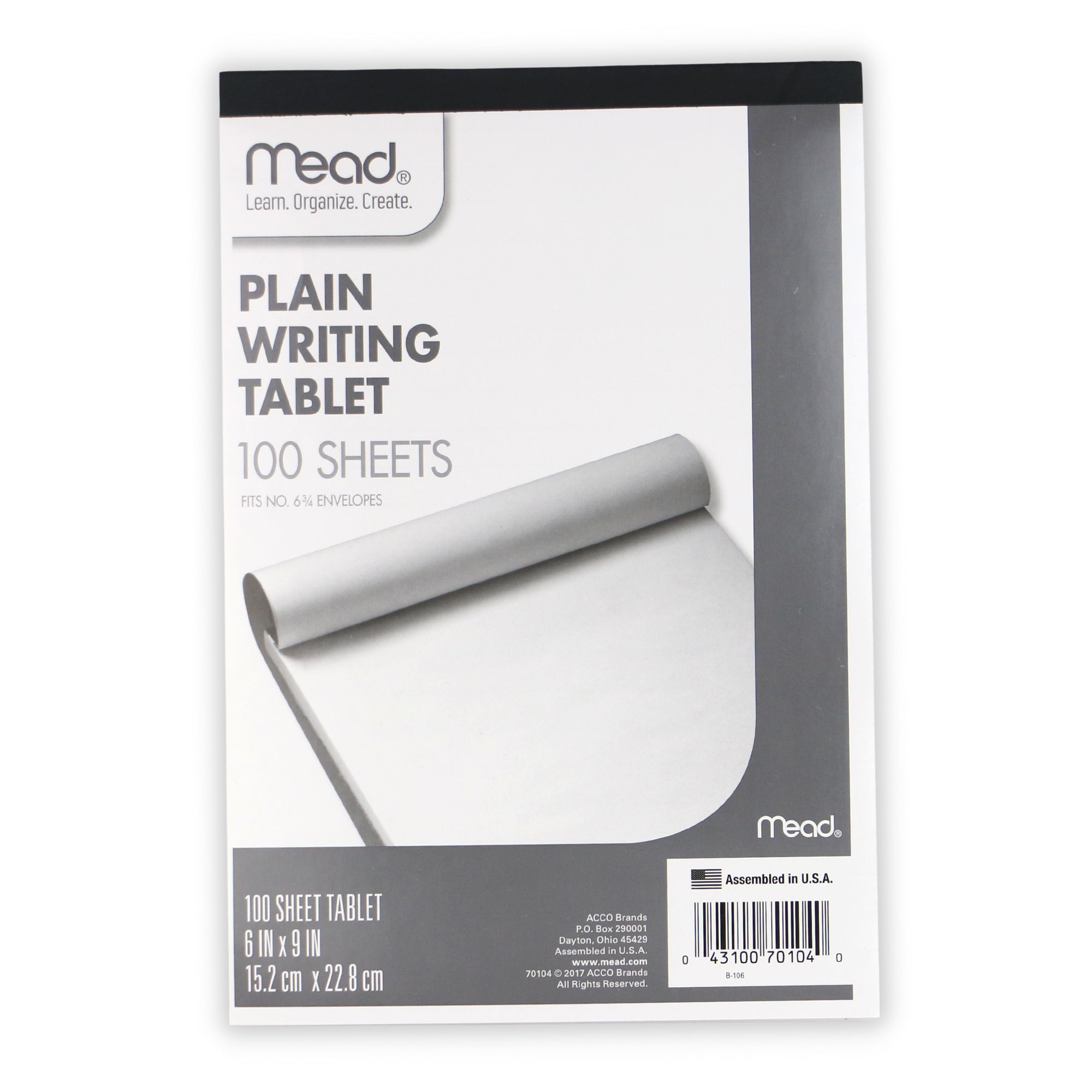 Mead 70104 Plain Writing Tablet