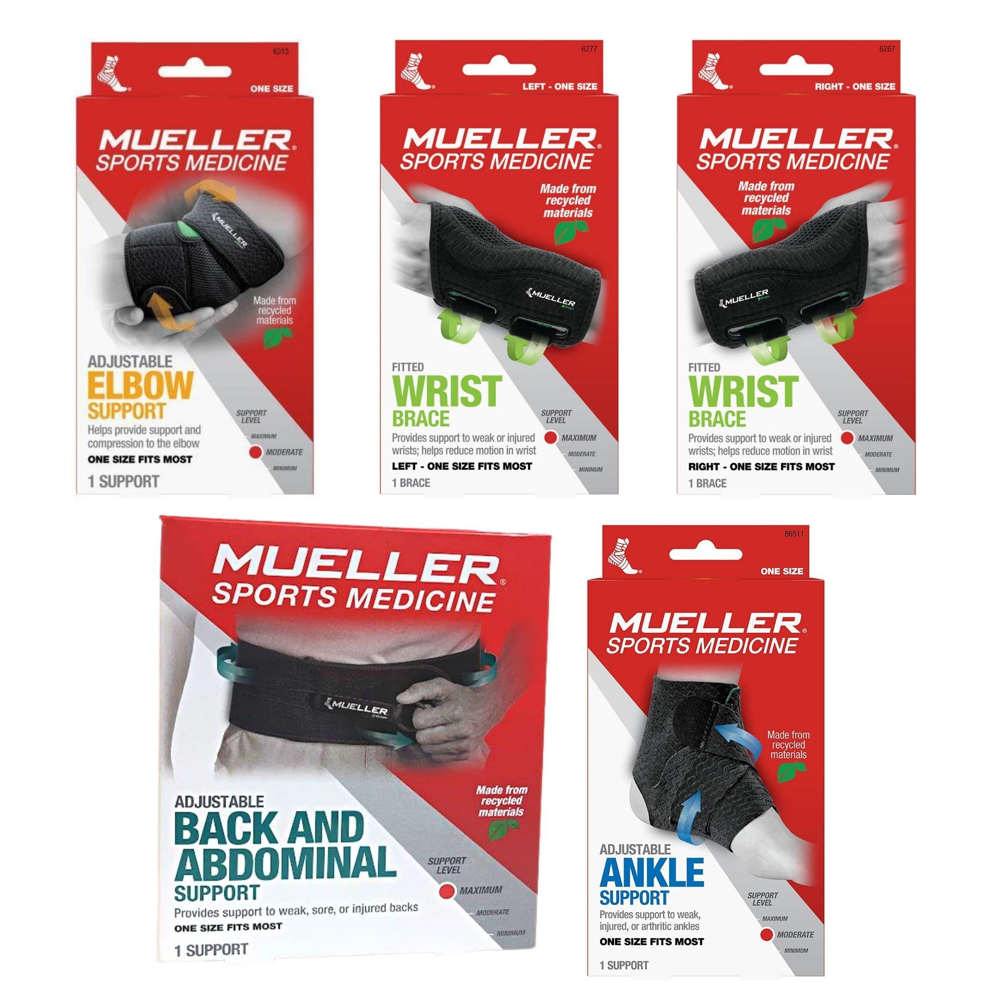 Mueller B&amp;S-G Green Braces &amp; Supports