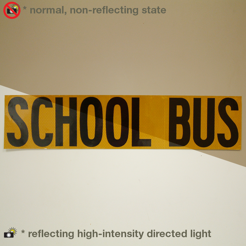 Oralite V99-SIGN Microprismatic Conspicuity School Bus Signs