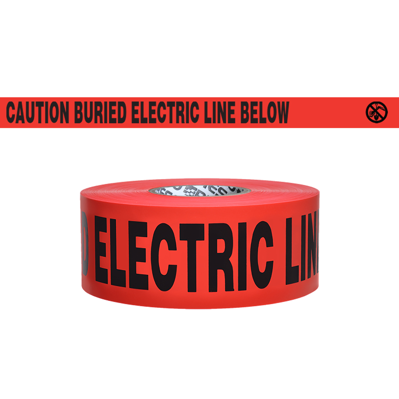 Yellow with Black Ink Detectable Underground Warning Tape Presco D3105Y5-658 1000 Length x 3 Width Legend Caution Gas Line Buried Pack of 8 