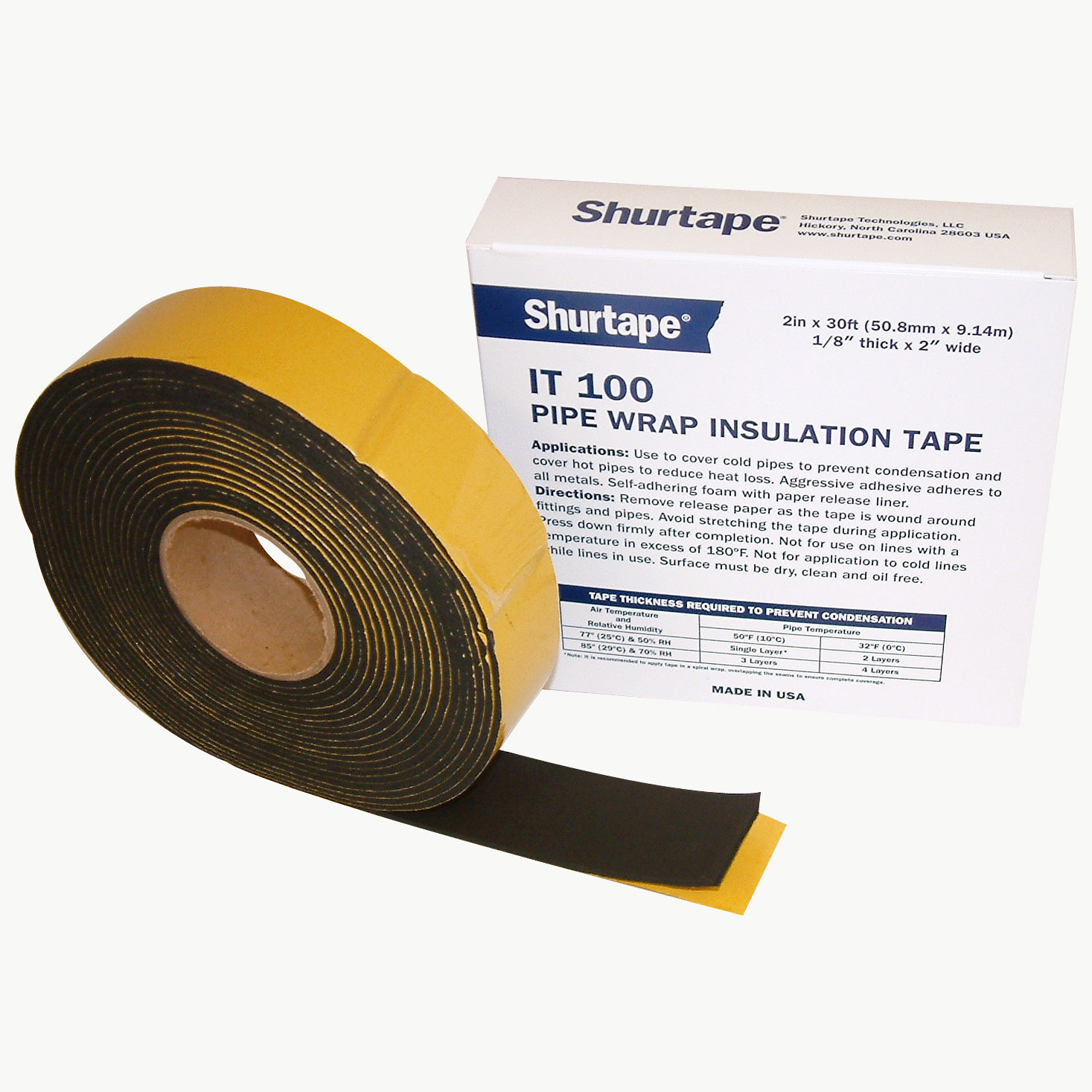 Shurtape IT-100 Condensation-Inhibiting Foam Pipe Wrap Insulation Tape [Discontinued]
